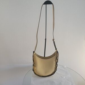 Chloe Gold Shoulder Bag with Structured Design